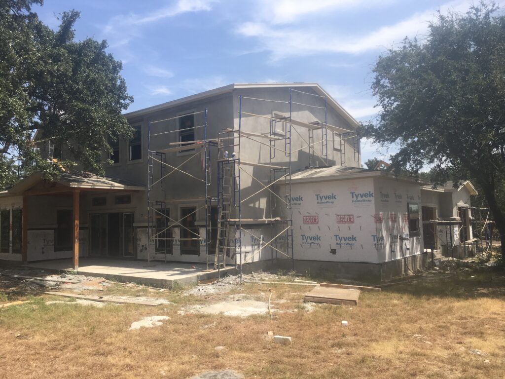Stucco dream home in progress. A beautiful Owner Managed Homes build almost complete.