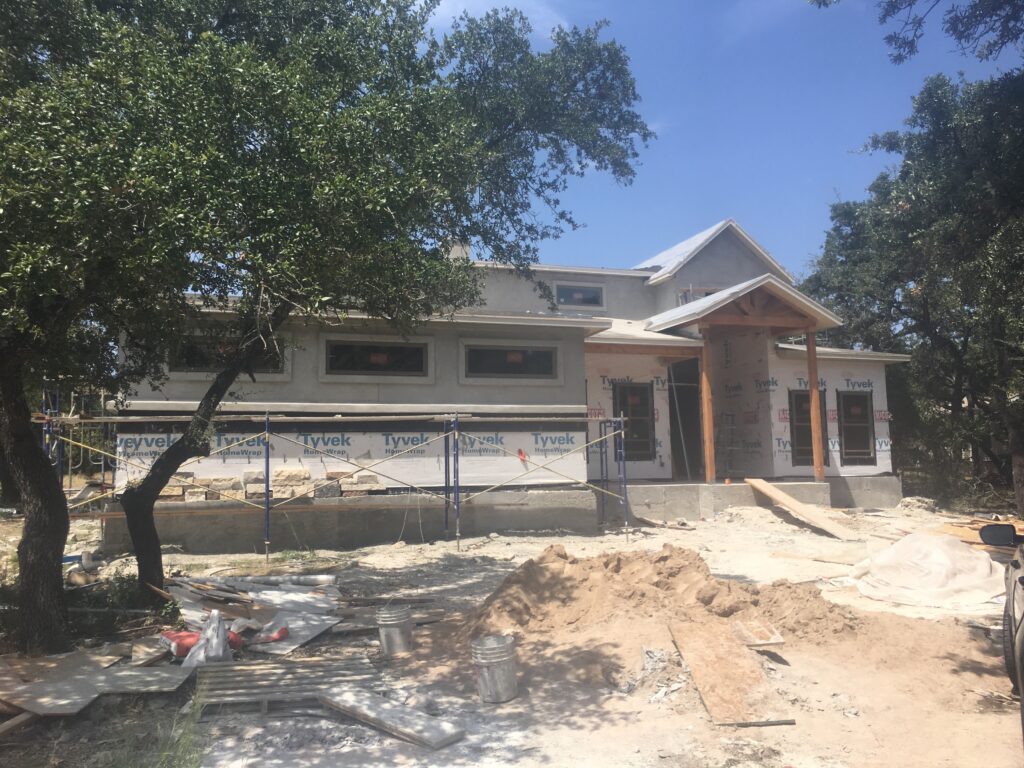 Stucco dream home in progress. A beautiful Owner Managed Homes build almost complete.